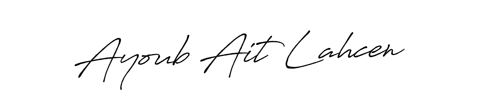 Make a short Ayoub Ait Lahcen signature style. Manage your documents anywhere anytime using Antro_Vectra_Bolder. Create and add eSignatures, submit forms, share and send files easily. Ayoub Ait Lahcen signature style 7 images and pictures png