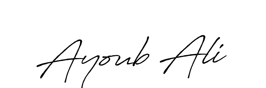 Ayoub Ali stylish signature style. Best Handwritten Sign (Antro_Vectra_Bolder) for my name. Handwritten Signature Collection Ideas for my name Ayoub Ali. Ayoub Ali signature style 7 images and pictures png