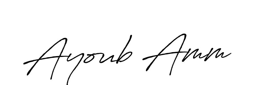 How to make Ayoub Amm signature? Antro_Vectra_Bolder is a professional autograph style. Create handwritten signature for Ayoub Amm name. Ayoub Amm signature style 7 images and pictures png