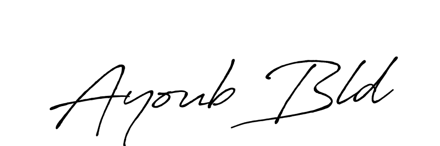 Use a signature maker to create a handwritten signature online. With this signature software, you can design (Antro_Vectra_Bolder) your own signature for name Ayoub Bld. Ayoub Bld signature style 7 images and pictures png