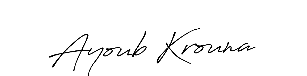 Make a beautiful signature design for name Ayoub Krouna. Use this online signature maker to create a handwritten signature for free. Ayoub Krouna signature style 7 images and pictures png