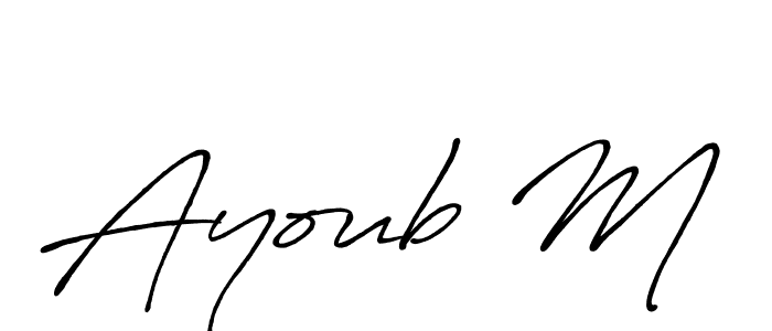 Make a short Ayoub M signature style. Manage your documents anywhere anytime using Antro_Vectra_Bolder. Create and add eSignatures, submit forms, share and send files easily. Ayoub M signature style 7 images and pictures png