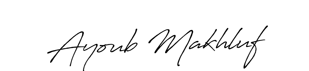 Similarly Antro_Vectra_Bolder is the best handwritten signature design. Signature creator online .You can use it as an online autograph creator for name Ayoub Makhluf. Ayoub Makhluf signature style 7 images and pictures png