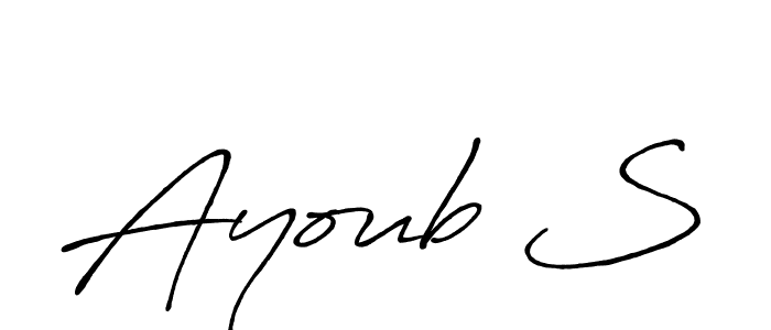 How to Draw Ayoub S signature style? Antro_Vectra_Bolder is a latest design signature styles for name Ayoub S. Ayoub S signature style 7 images and pictures png