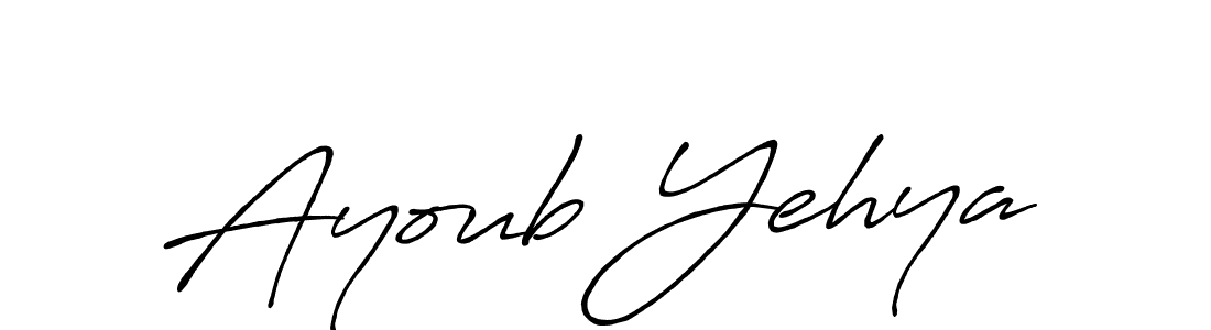 The best way (Antro_Vectra_Bolder) to make a short signature is to pick only two or three words in your name. The name Ayoub Yehya include a total of six letters. For converting this name. Ayoub Yehya signature style 7 images and pictures png