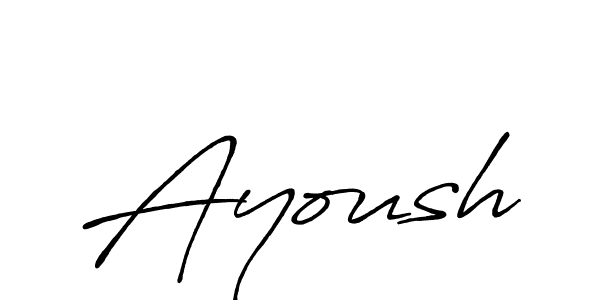 You should practise on your own different ways (Antro_Vectra_Bolder) to write your name (Ayoush) in signature. don't let someone else do it for you. Ayoush signature style 7 images and pictures png