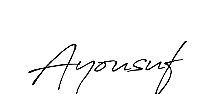 Ayousuf stylish signature style. Best Handwritten Sign (Antro_Vectra_Bolder) for my name. Handwritten Signature Collection Ideas for my name Ayousuf. Ayousuf signature style 7 images and pictures png