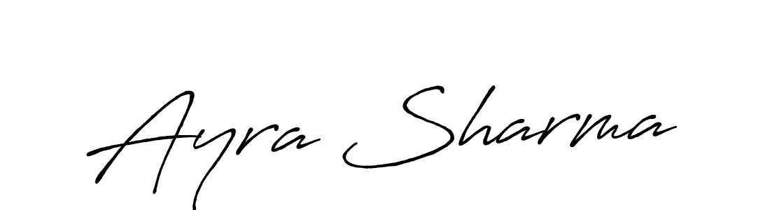 Make a short Ayra Sharma signature style. Manage your documents anywhere anytime using Antro_Vectra_Bolder. Create and add eSignatures, submit forms, share and send files easily. Ayra Sharma signature style 7 images and pictures png