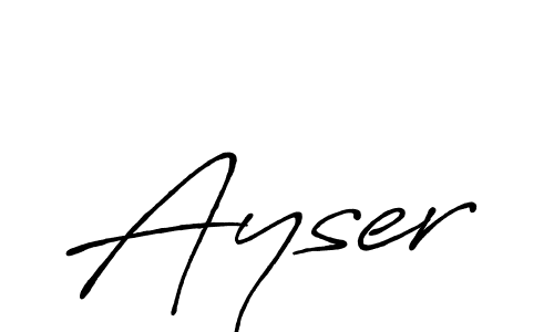 Design your own signature with our free online signature maker. With this signature software, you can create a handwritten (Antro_Vectra_Bolder) signature for name Ayser. Ayser signature style 7 images and pictures png