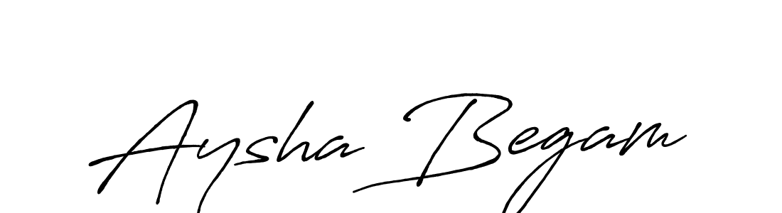 How to make Aysha Begam name signature. Use Antro_Vectra_Bolder style for creating short signs online. This is the latest handwritten sign. Aysha Begam signature style 7 images and pictures png