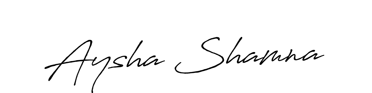 Also You can easily find your signature by using the search form. We will create Aysha Shamna name handwritten signature images for you free of cost using Antro_Vectra_Bolder sign style. Aysha Shamna signature style 7 images and pictures png