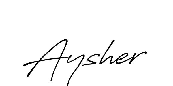 Aysher stylish signature style. Best Handwritten Sign (Antro_Vectra_Bolder) for my name. Handwritten Signature Collection Ideas for my name Aysher. Aysher signature style 7 images and pictures png