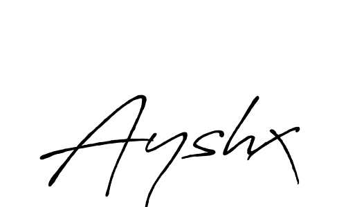 Use a signature maker to create a handwritten signature online. With this signature software, you can design (Antro_Vectra_Bolder) your own signature for name Ayshx. Ayshx signature style 7 images and pictures png