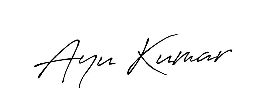 Design your own signature with our free online signature maker. With this signature software, you can create a handwritten (Antro_Vectra_Bolder) signature for name Ayu Kumar. Ayu Kumar signature style 7 images and pictures png