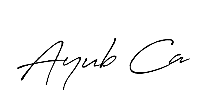 How to make Ayub Ca name signature. Use Antro_Vectra_Bolder style for creating short signs online. This is the latest handwritten sign. Ayub Ca signature style 7 images and pictures png