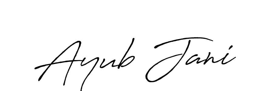 It looks lik you need a new signature style for name Ayub Jani. Design unique handwritten (Antro_Vectra_Bolder) signature with our free signature maker in just a few clicks. Ayub Jani signature style 7 images and pictures png