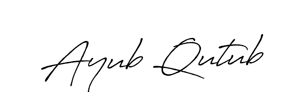 How to make Ayub Qutub name signature. Use Antro_Vectra_Bolder style for creating short signs online. This is the latest handwritten sign. Ayub Qutub signature style 7 images and pictures png