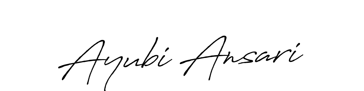 It looks lik you need a new signature style for name Ayubi Ansari. Design unique handwritten (Antro_Vectra_Bolder) signature with our free signature maker in just a few clicks. Ayubi Ansari signature style 7 images and pictures png