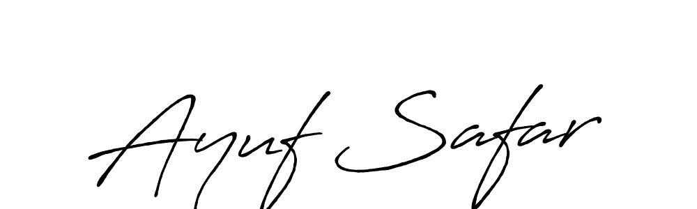 Make a beautiful signature design for name Ayuf Safar. With this signature (Antro_Vectra_Bolder) style, you can create a handwritten signature for free. Ayuf Safar signature style 7 images and pictures png