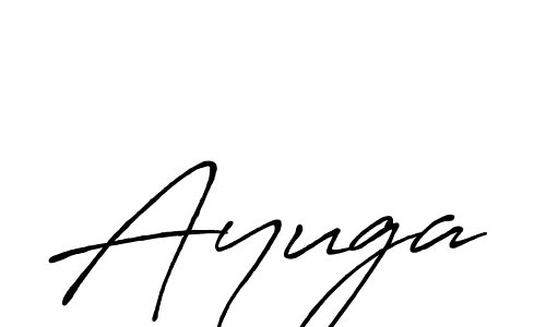 Make a beautiful signature design for name Ayuga. With this signature (Antro_Vectra_Bolder) style, you can create a handwritten signature for free. Ayuga signature style 7 images and pictures png