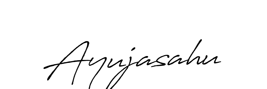 if you are searching for the best signature style for your name Ayujasahu. so please give up your signature search. here we have designed multiple signature styles  using Antro_Vectra_Bolder. Ayujasahu signature style 7 images and pictures png