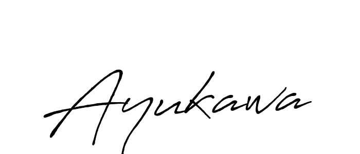 Design your own signature with our free online signature maker. With this signature software, you can create a handwritten (Antro_Vectra_Bolder) signature for name Ayukawa. Ayukawa signature style 7 images and pictures png