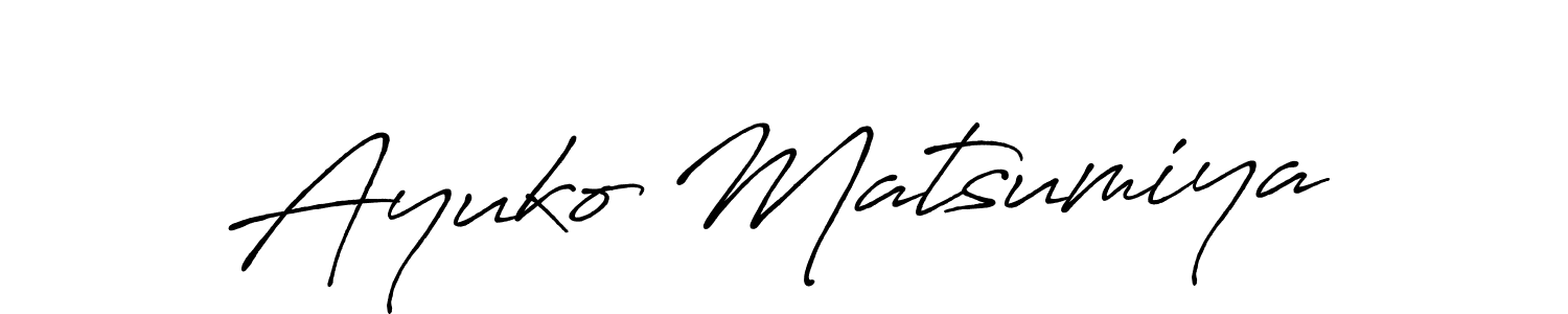 Also You can easily find your signature by using the search form. We will create Ayuko Matsumiya name handwritten signature images for you free of cost using Antro_Vectra_Bolder sign style. Ayuko Matsumiya signature style 7 images and pictures png