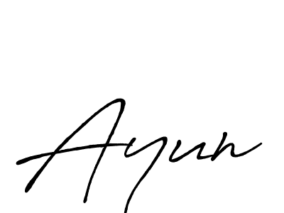 You should practise on your own different ways (Antro_Vectra_Bolder) to write your name (Ayun) in signature. don't let someone else do it for you. Ayun signature style 7 images and pictures png