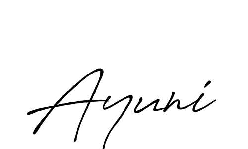 Make a beautiful signature design for name Ayuni. Use this online signature maker to create a handwritten signature for free. Ayuni signature style 7 images and pictures png