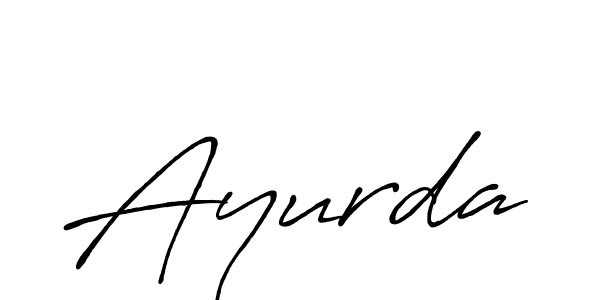 Make a beautiful signature design for name Ayurda. With this signature (Antro_Vectra_Bolder) style, you can create a handwritten signature for free. Ayurda signature style 7 images and pictures png