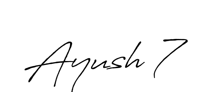 You should practise on your own different ways (Antro_Vectra_Bolder) to write your name (Ayush 7) in signature. don't let someone else do it for you. Ayush 7 signature style 7 images and pictures png