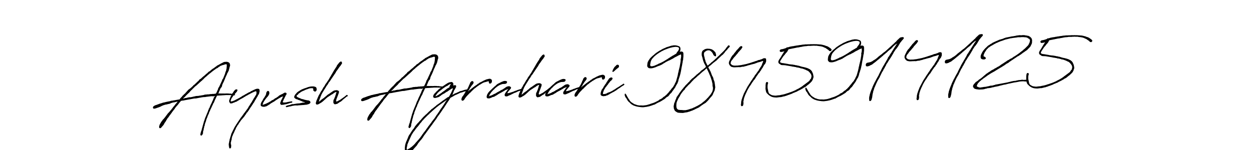 How to make Ayush Agrahari 9845914125 signature? Antro_Vectra_Bolder is a professional autograph style. Create handwritten signature for Ayush Agrahari 9845914125 name. Ayush Agrahari 9845914125 signature style 7 images and pictures png