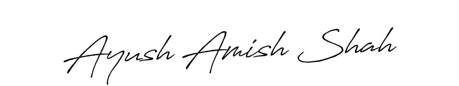 Use a signature maker to create a handwritten signature online. With this signature software, you can design (Antro_Vectra_Bolder) your own signature for name Ayush Amish Shah. Ayush Amish Shah signature style 7 images and pictures png