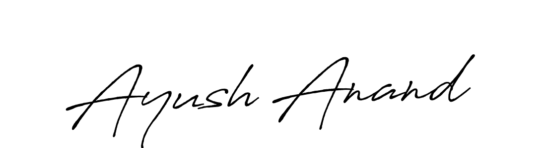 Make a beautiful signature design for name Ayush Anand. With this signature (Antro_Vectra_Bolder) style, you can create a handwritten signature for free. Ayush Anand signature style 7 images and pictures png