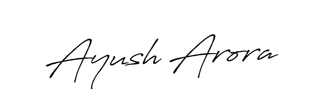 Create a beautiful signature design for name Ayush Arora. With this signature (Antro_Vectra_Bolder) fonts, you can make a handwritten signature for free. Ayush Arora signature style 7 images and pictures png