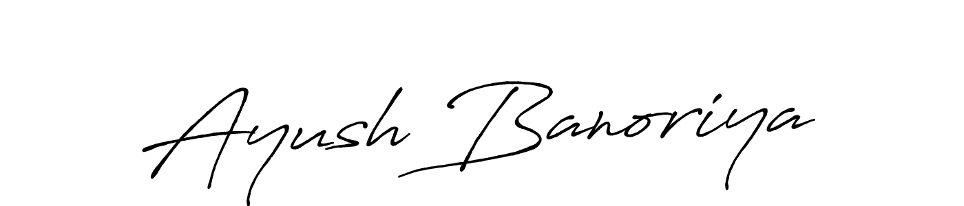 The best way (Antro_Vectra_Bolder) to make a short signature is to pick only two or three words in your name. The name Ayush Banoriya include a total of six letters. For converting this name. Ayush Banoriya signature style 7 images and pictures png