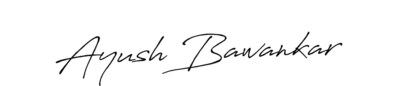 Also we have Ayush Bawankar name is the best signature style. Create professional handwritten signature collection using Antro_Vectra_Bolder autograph style. Ayush Bawankar signature style 7 images and pictures png