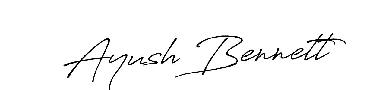 Antro_Vectra_Bolder is a professional signature style that is perfect for those who want to add a touch of class to their signature. It is also a great choice for those who want to make their signature more unique. Get Ayush Bennett name to fancy signature for free. Ayush Bennett signature style 7 images and pictures png