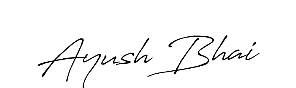 Also we have Ayush Bhai name is the best signature style. Create professional handwritten signature collection using Antro_Vectra_Bolder autograph style. Ayush Bhai signature style 7 images and pictures png