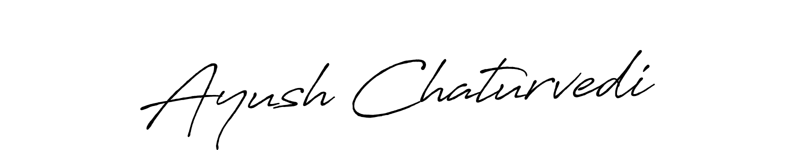 Make a beautiful signature design for name Ayush Chaturvedi. With this signature (Antro_Vectra_Bolder) style, you can create a handwritten signature for free. Ayush Chaturvedi signature style 7 images and pictures png