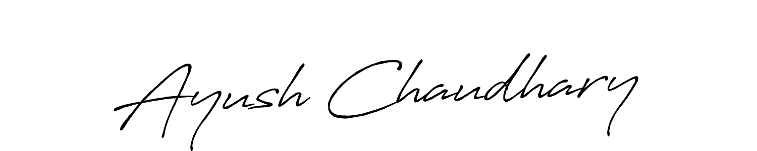 Use a signature maker to create a handwritten signature online. With this signature software, you can design (Antro_Vectra_Bolder) your own signature for name Ayush Chaudhary. Ayush Chaudhary signature style 7 images and pictures png