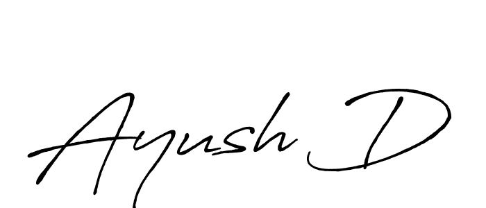 How to make Ayush D signature? Antro_Vectra_Bolder is a professional autograph style. Create handwritten signature for Ayush D name. Ayush D signature style 7 images and pictures png