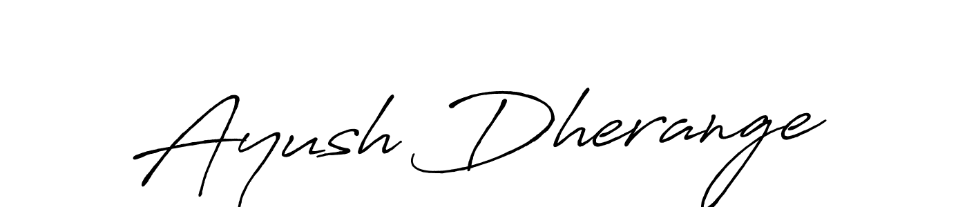 The best way (Antro_Vectra_Bolder) to make a short signature is to pick only two or three words in your name. The name Ayush Dherange include a total of six letters. For converting this name. Ayush Dherange signature style 7 images and pictures png