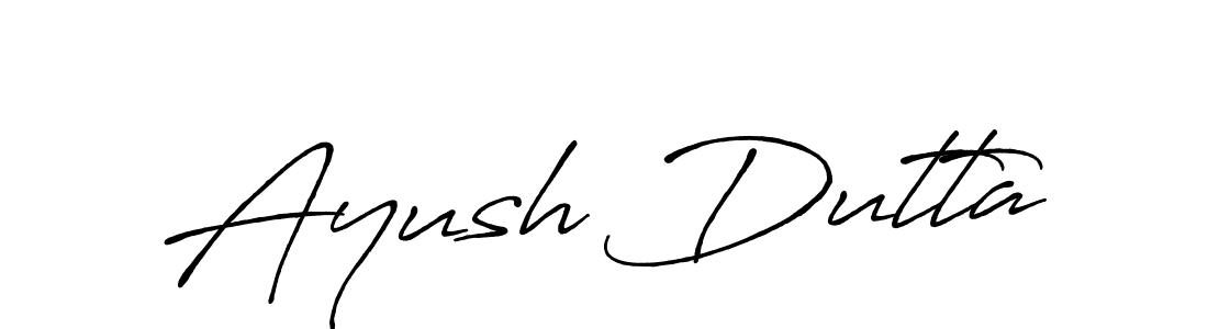 How to make Ayush Dutta signature? Antro_Vectra_Bolder is a professional autograph style. Create handwritten signature for Ayush Dutta name. Ayush Dutta signature style 7 images and pictures png
