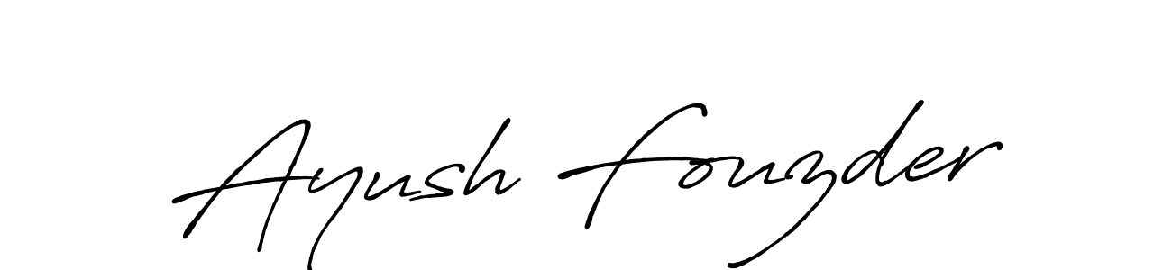 Antro_Vectra_Bolder is a professional signature style that is perfect for those who want to add a touch of class to their signature. It is also a great choice for those who want to make their signature more unique. Get Ayush Fouzder name to fancy signature for free. Ayush Fouzder signature style 7 images and pictures png