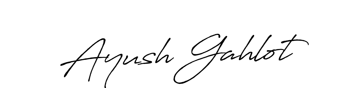 Also we have Ayush Gahlot name is the best signature style. Create professional handwritten signature collection using Antro_Vectra_Bolder autograph style. Ayush Gahlot signature style 7 images and pictures png