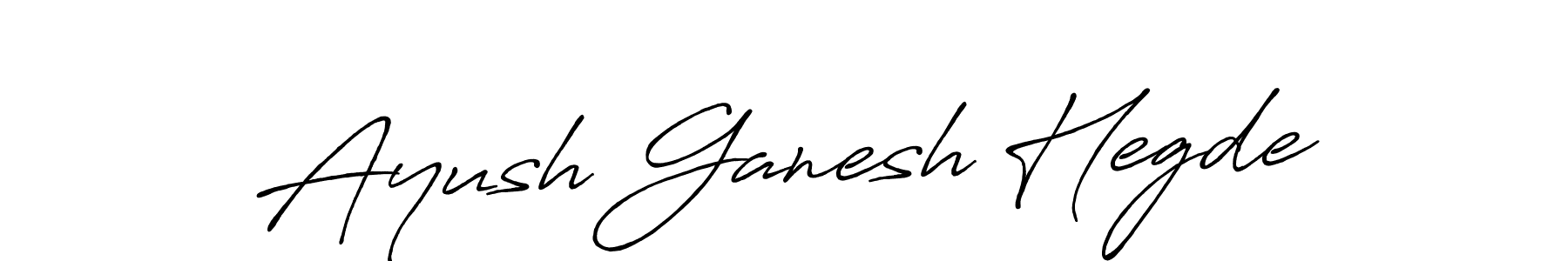 How to make Ayush Ganesh Hegde name signature. Use Antro_Vectra_Bolder style for creating short signs online. This is the latest handwritten sign. Ayush Ganesh Hegde signature style 7 images and pictures png