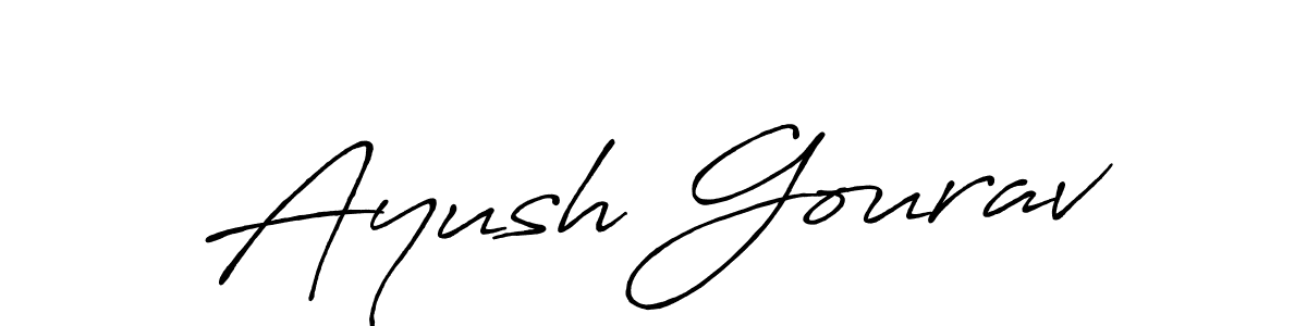 How to make Ayush Gourav signature? Antro_Vectra_Bolder is a professional autograph style. Create handwritten signature for Ayush Gourav name. Ayush Gourav signature style 7 images and pictures png