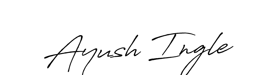 Create a beautiful signature design for name Ayush Ingle. With this signature (Antro_Vectra_Bolder) fonts, you can make a handwritten signature for free. Ayush Ingle signature style 7 images and pictures png