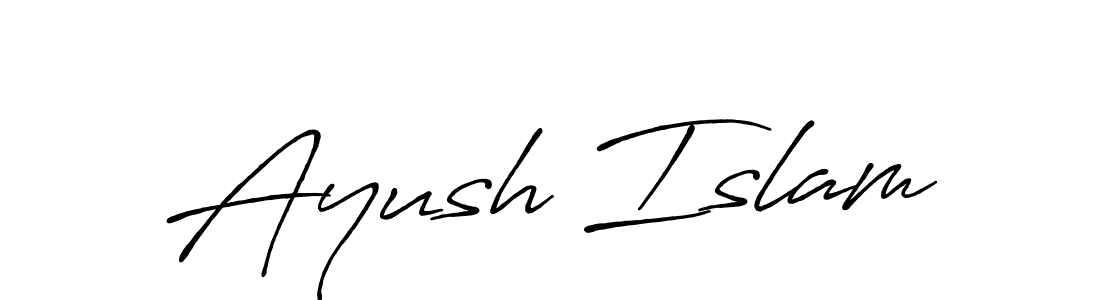 How to make Ayush Islam signature? Antro_Vectra_Bolder is a professional autograph style. Create handwritten signature for Ayush Islam name. Ayush Islam signature style 7 images and pictures png